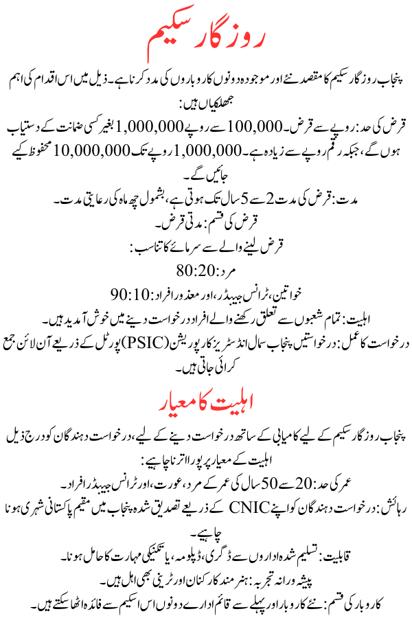 Rozgar Scheme Online Registration